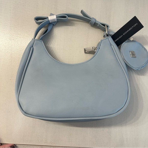 French Connection Women’s Powder Blue Sabrina Shoulder Bag with Accessory NWT - Picture 5 of 8